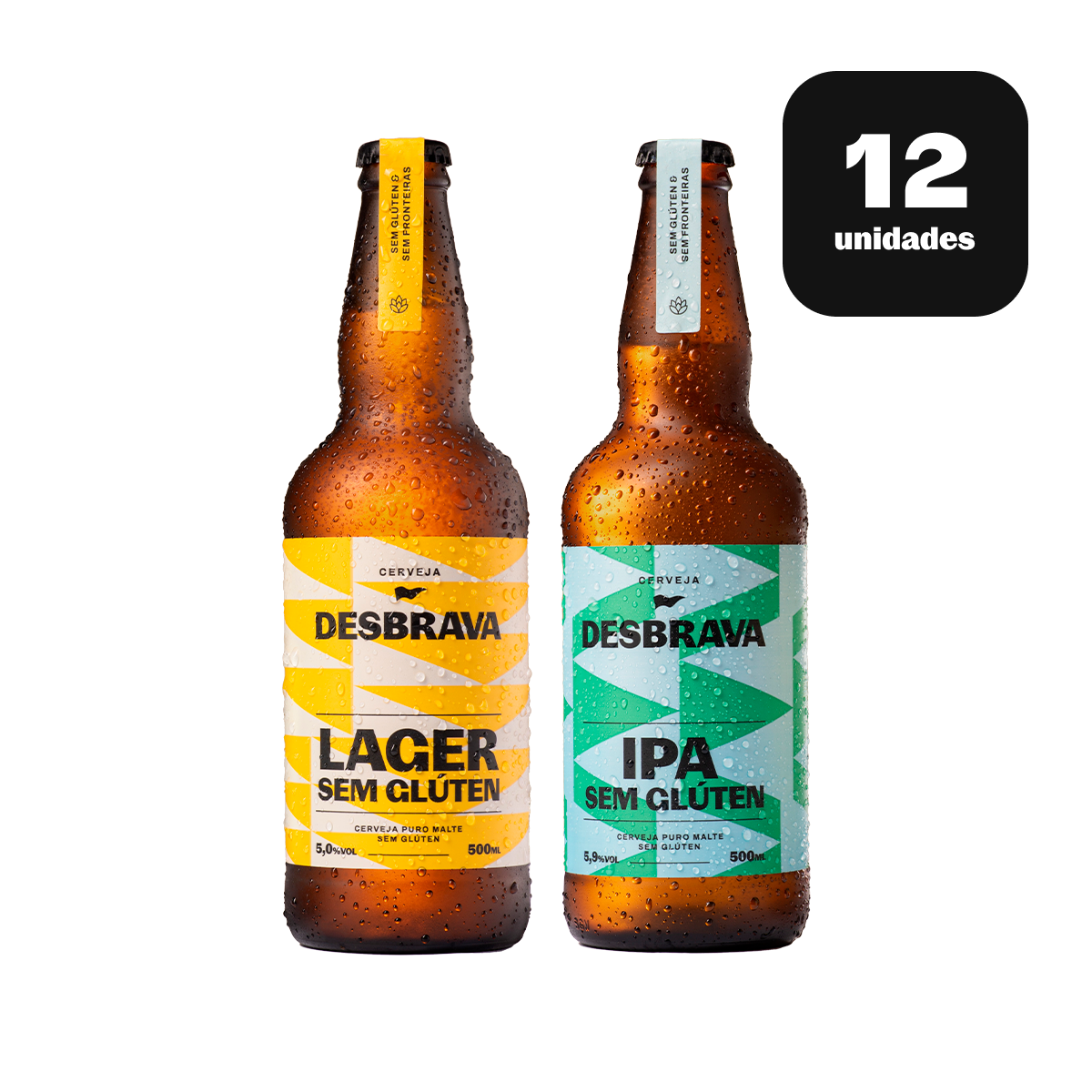 Pack Cerveja Sem Glúten Lager/IPA 12 Unidades