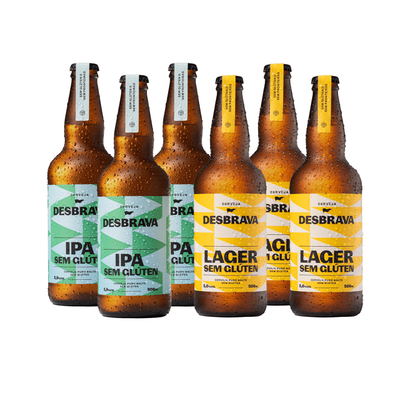 Pack Cerveja Sem Glúten Lager/IPA 6 Unidades